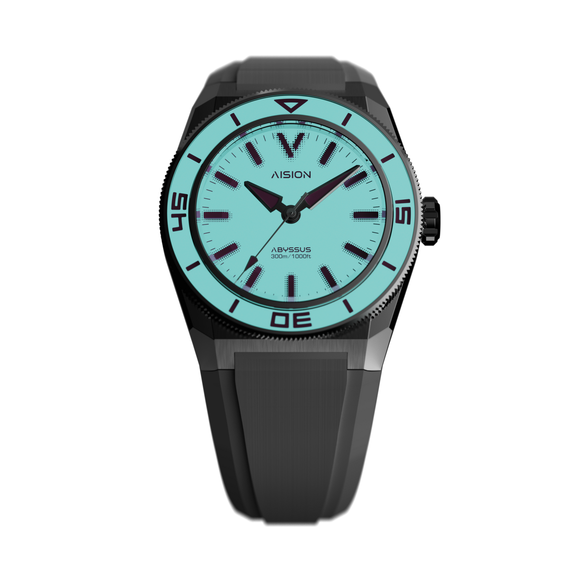 HANG ABYSSUS - Full Lume Dial Coral Pink - FKM Strap