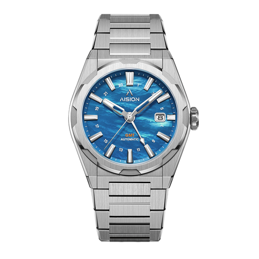 HANG GMT - 藍色貝母錶面