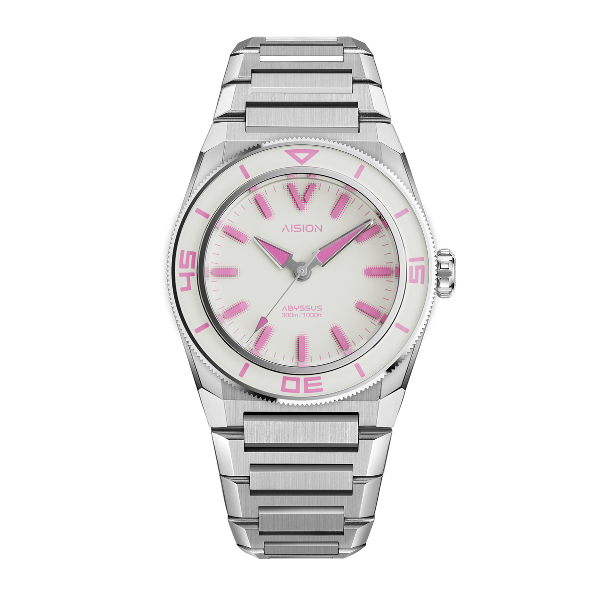 HANG ABYSSUS - Full Lume Dial Coral Pink - Bracelet