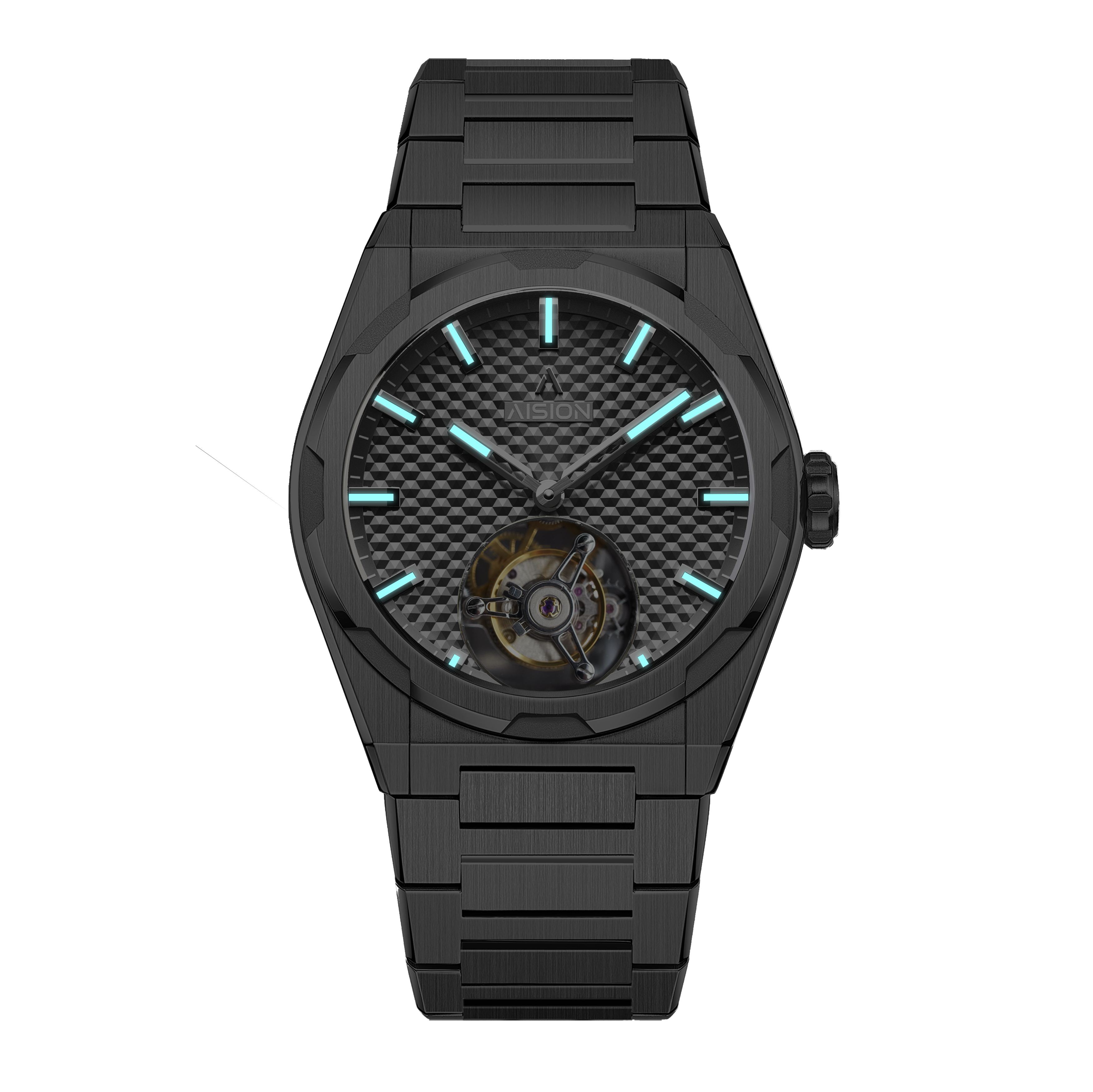 Tourbillon - Hexagonal Pyramid Seamless Dial - Gunmetal