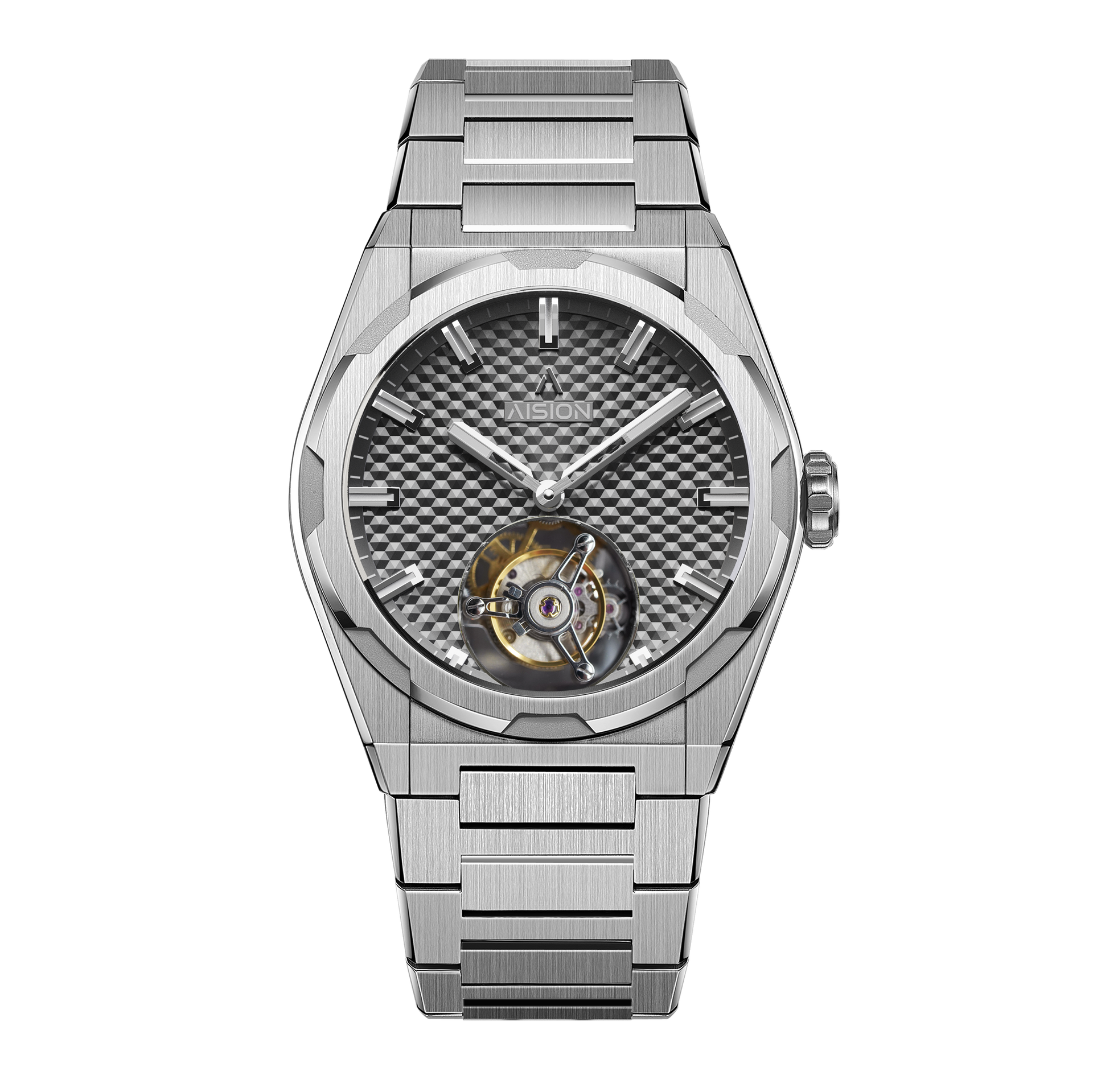Tourbillon - Hexagonal Pyramid Seamless Dial - Gunmetal