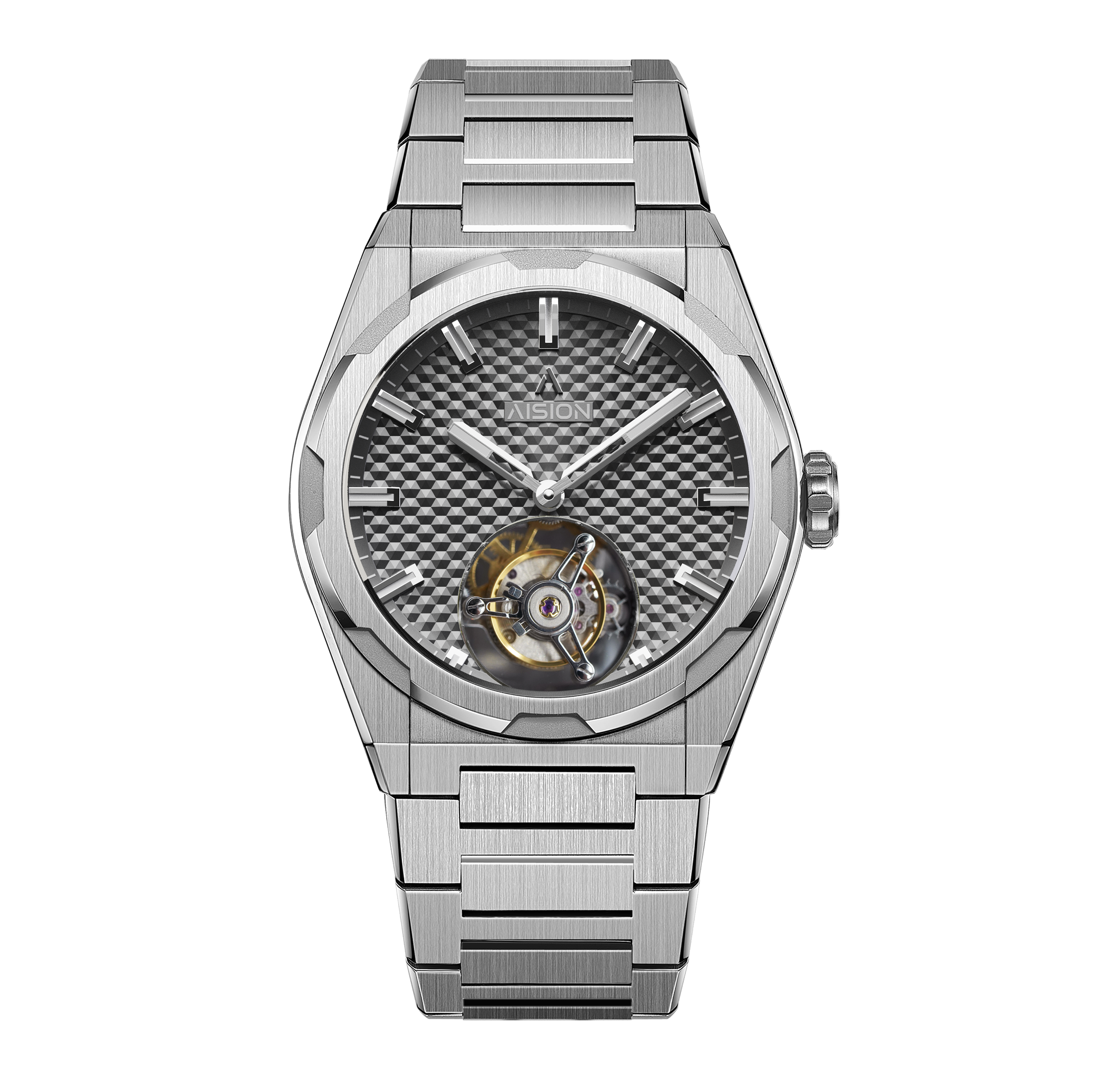 Tourbillon - Hexagonal Pyramid Seamless Dial - Gunmetal