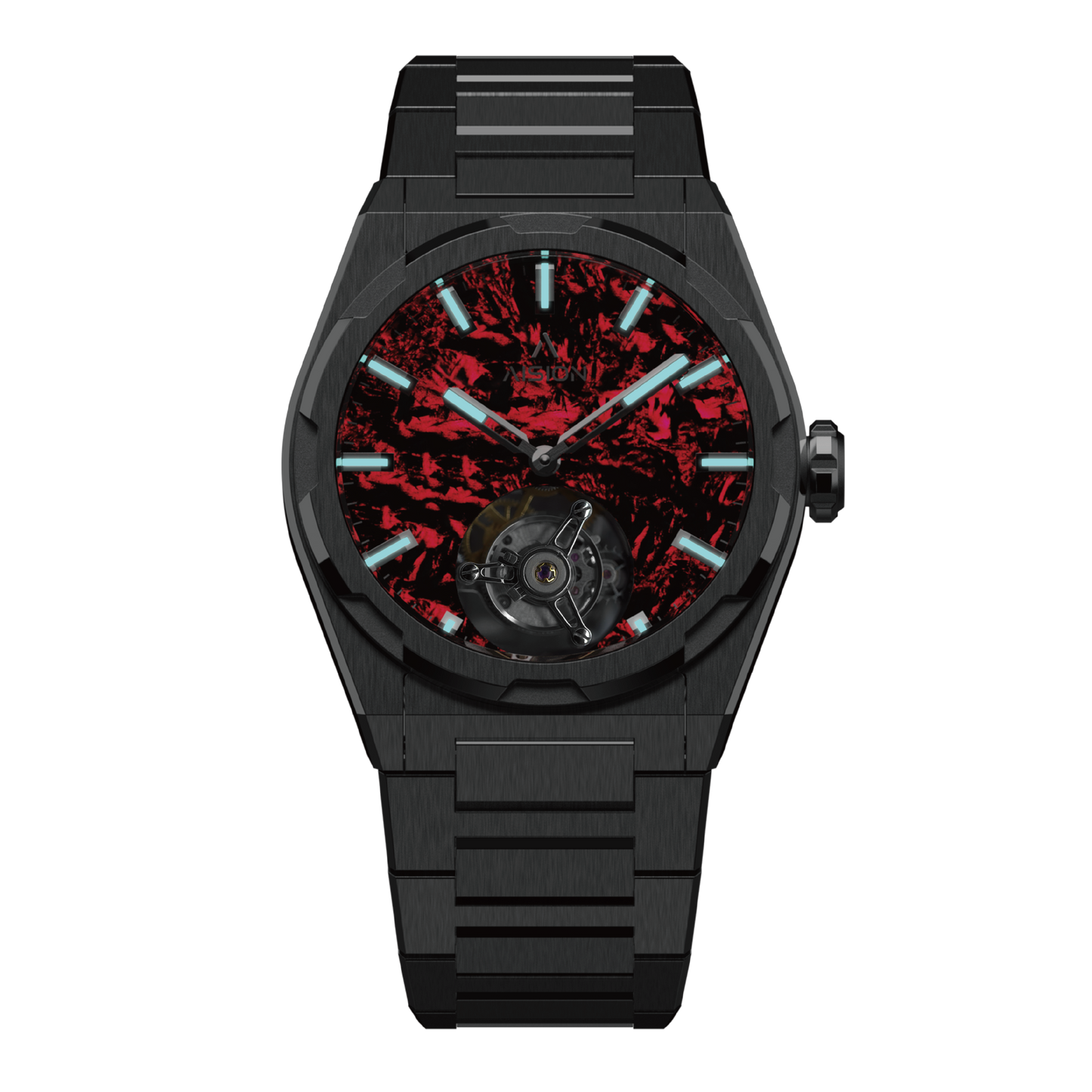 Tourbillon - Lumed Forged Carbon Fiber Dial - Red