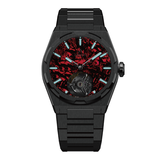 Tourbillon - Lumed Forged Carbon Fiber Dial - Red